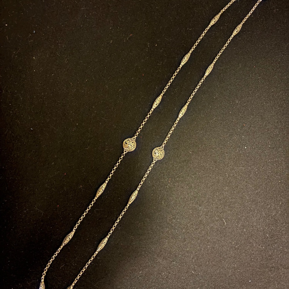 Konstantino Silver Ornate Necklace